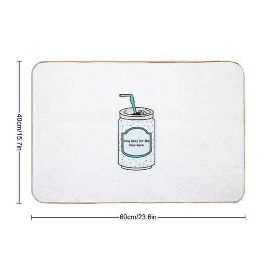 Only Here for The Slow Burn - Romantic Tension Book Lover Design for Tumblers & Stickers  Dirt-Trapping Bath Mat