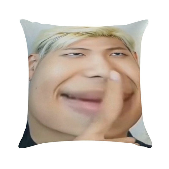 Namjoon Meme Soft Reinforced Edging Throw Pillow