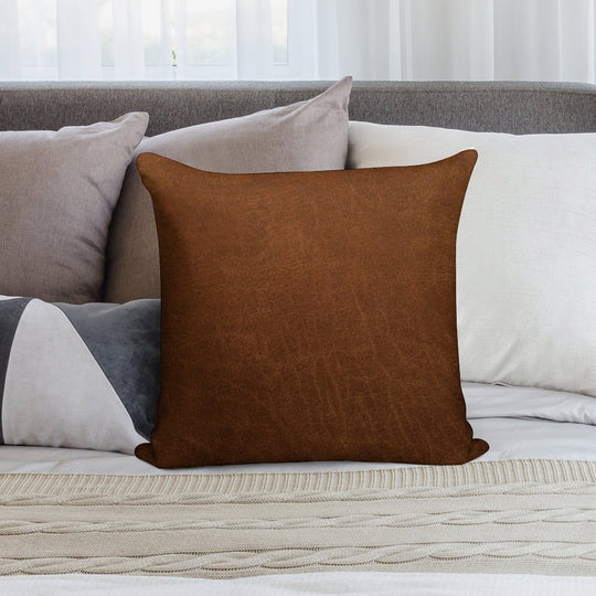 Leather Textured Soft Shrink-Resistant Throw Pillow