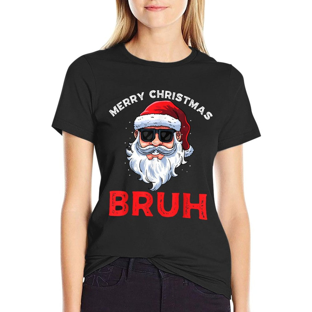 Merry Christmas Bruh Meme Funny Saying for Brother Boys Men  Quick-drying T-Shirt