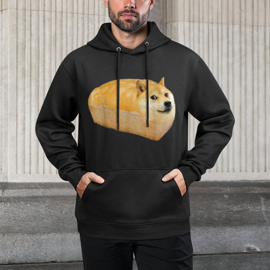 Funny Shiba Inu Doge Bread Meme Colorfast Hoodie