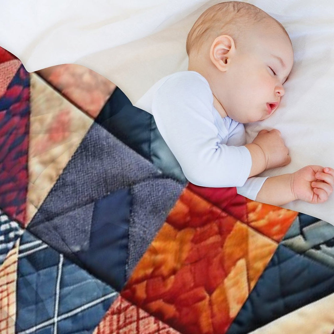 Quilted Patchwork Pattern Lightweight Throw Blanket