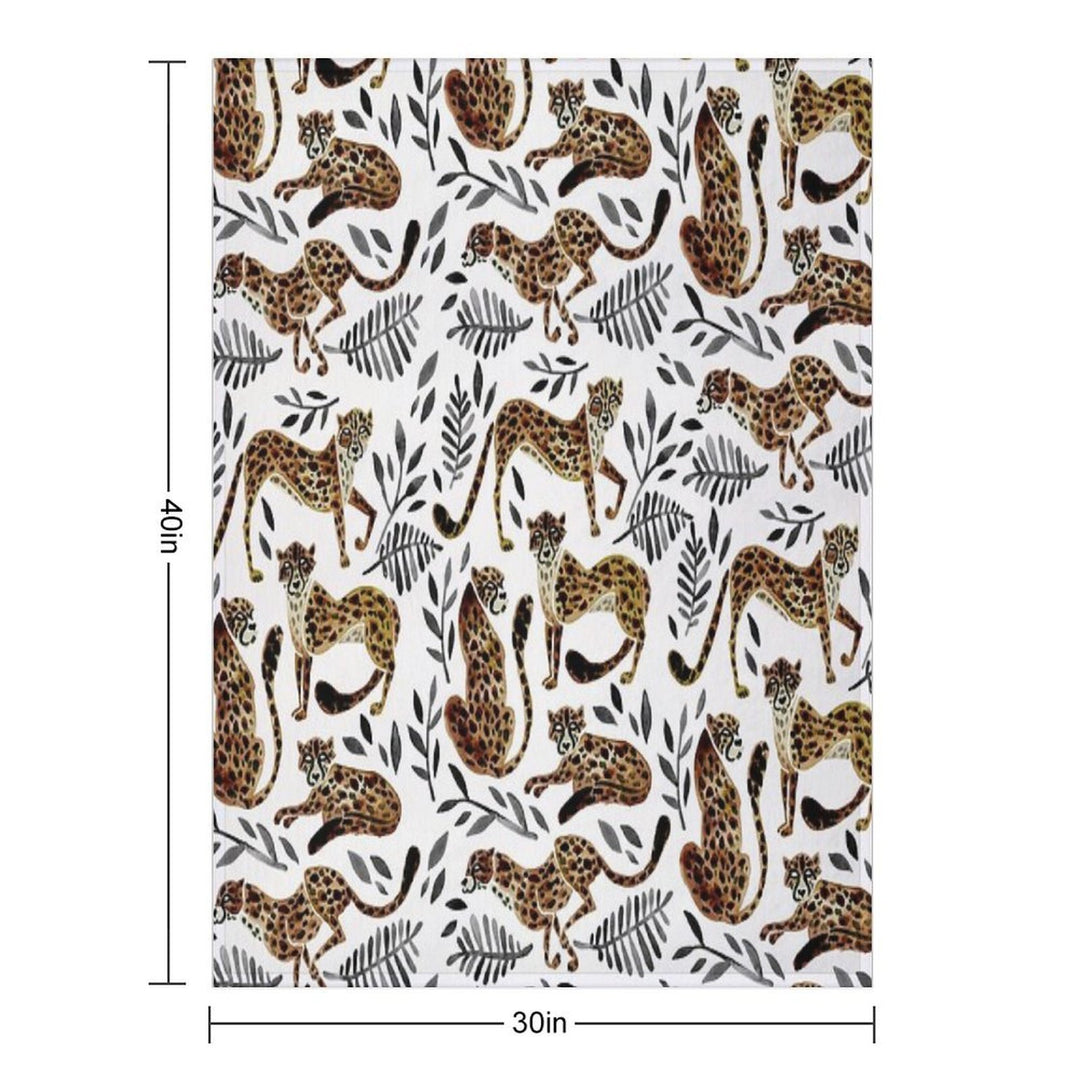 Cheetah Collection – Mocha & Black Palette Gift-ready Throw Blanket