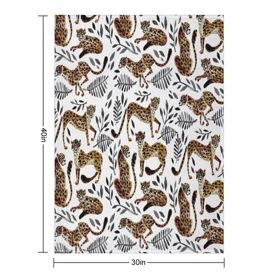 Cheetah Collection – Mocha & Black Palette Gift-ready Throw Blanket