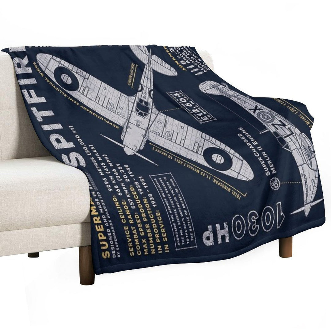 Spitfire Machine-washable Throw Blanket