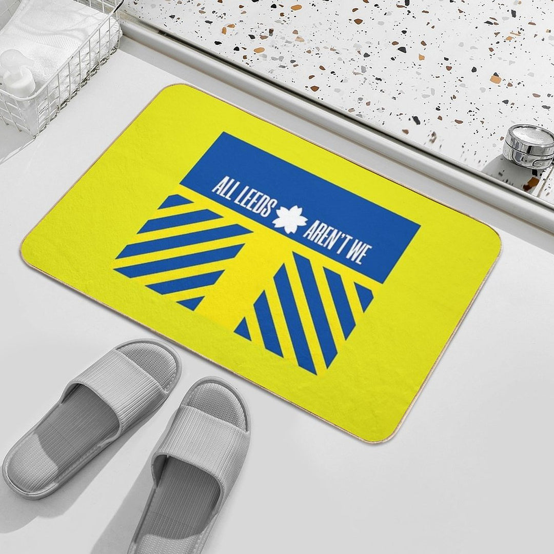 Leeds United Green Color Mask  Non-Slip Bath Mat