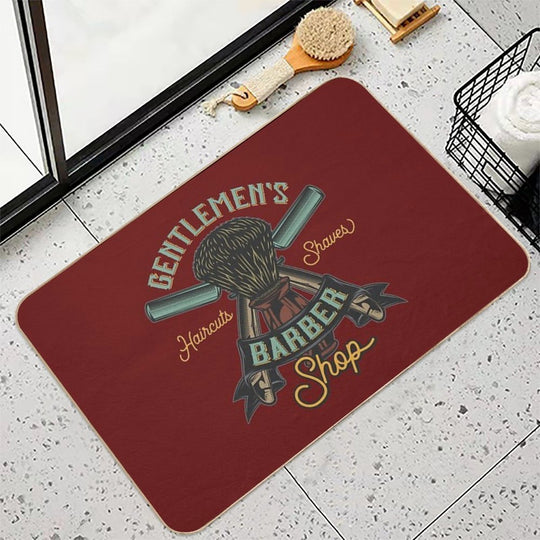 Gentlement's Haircuts & Shaves Barber Shop - Vintage Gift  Long-Lasting Bath Mat