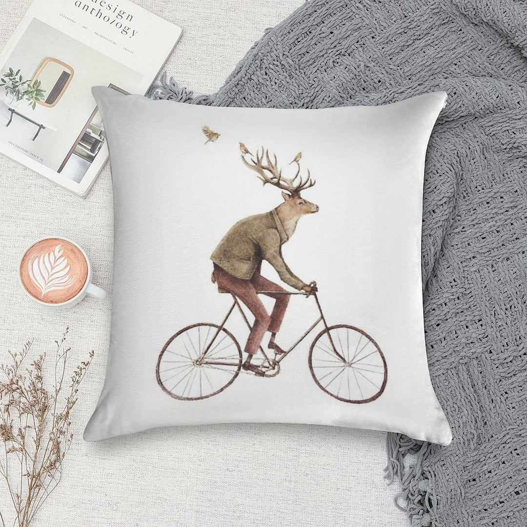 Even A Gentleman Rides Soft Easy Maintenance Throw Pillow