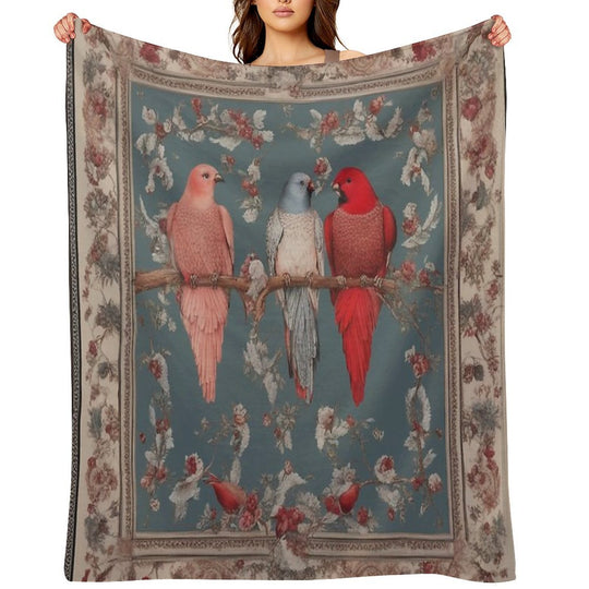 Lovebirds Velvety-soft Throw Blanket