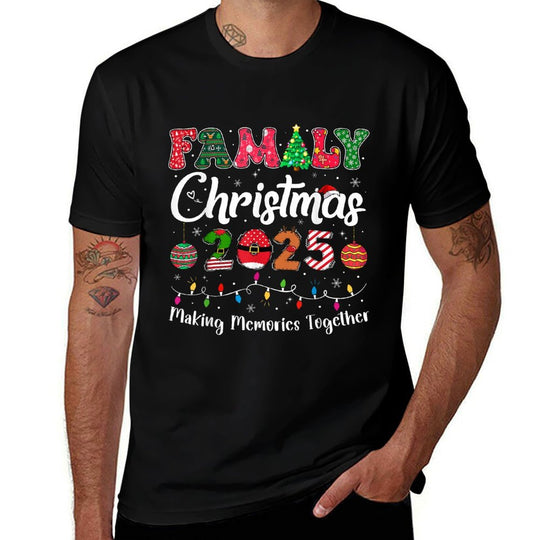 Family Christmas 2025 Matching Outfit Xmas Squad Santa Group  Stretchy T-Shirt