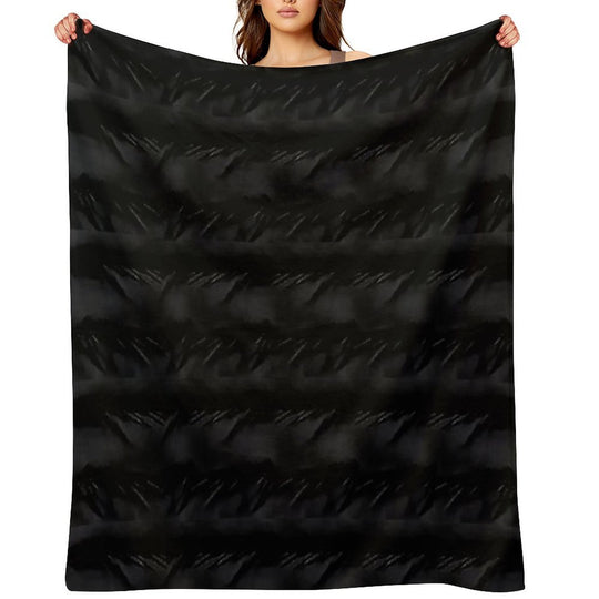 Black Quilted Patterns Lightweight Throw Blanket