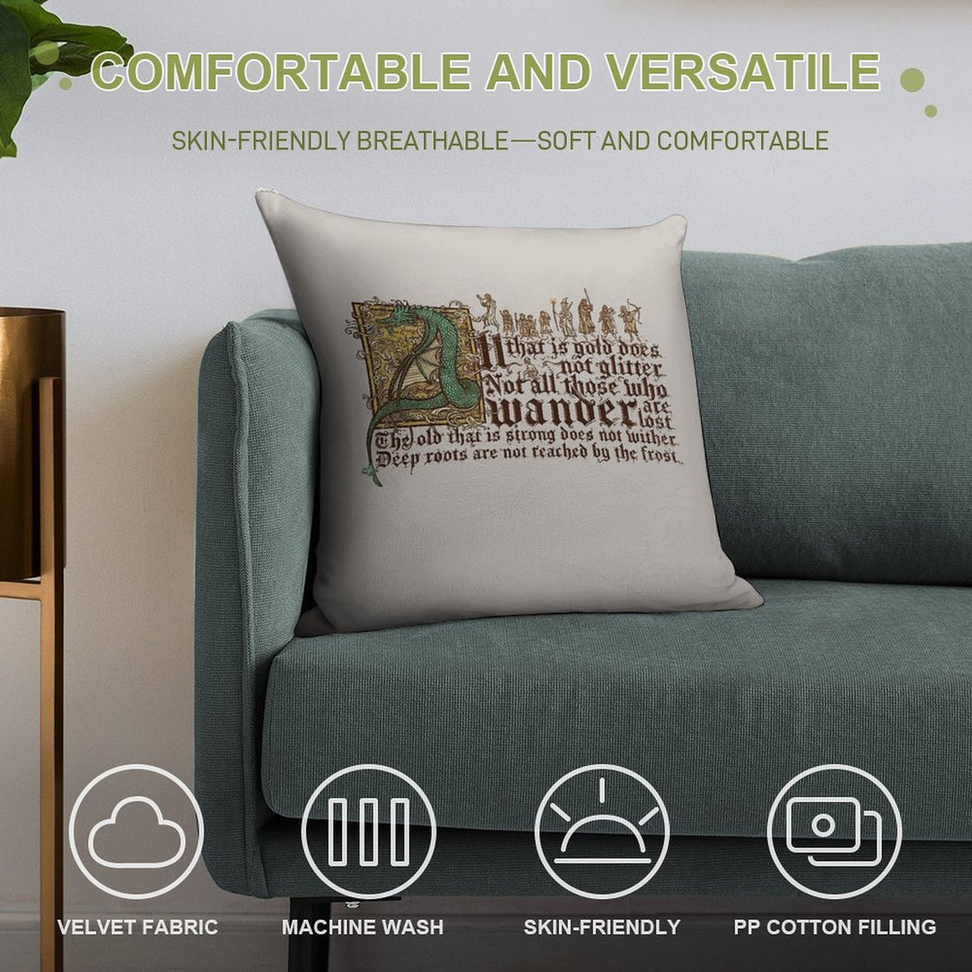 All That Is Gold Does Not Glitter Soft Warmth Comfort Throw Pillow