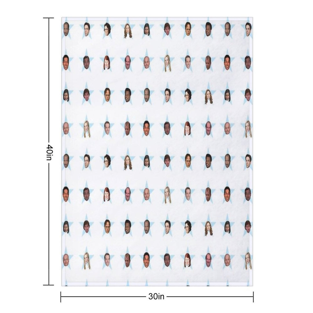The Office Cast Star Stickers Travel-friendly Throw Blanket