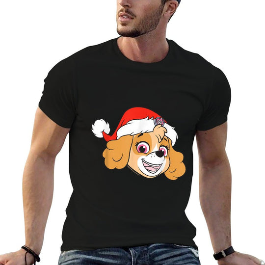 PAW Patrol Skye Christmas Santa Hat  Fade-proof Color T-Shirt