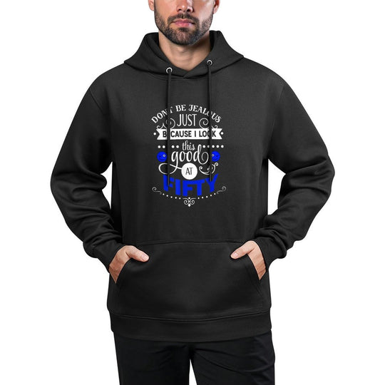 I Look This Good at Fifty Funny 50th Birthday Breathable Fabric Hoodie