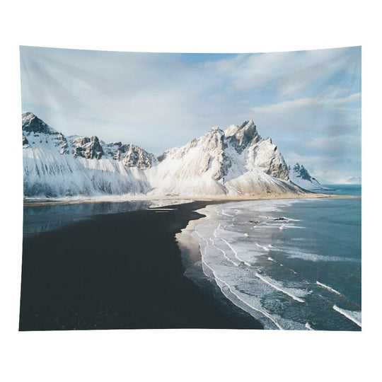 Iceland Beach at Sunset - Landscape Photography Tapestry