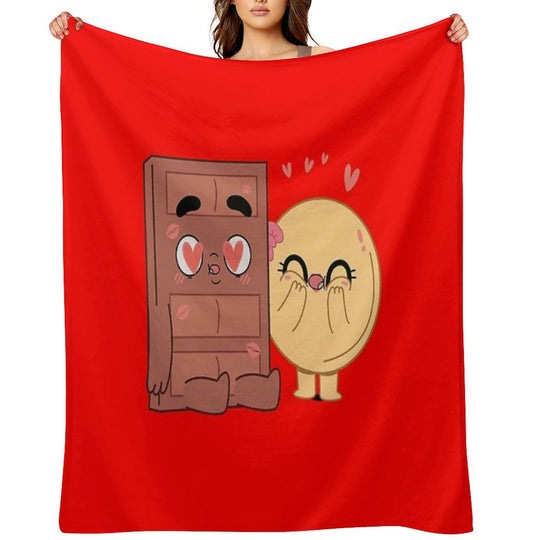 Choco And Pancake Couples Love Wrinkle-free Throw Blanket
