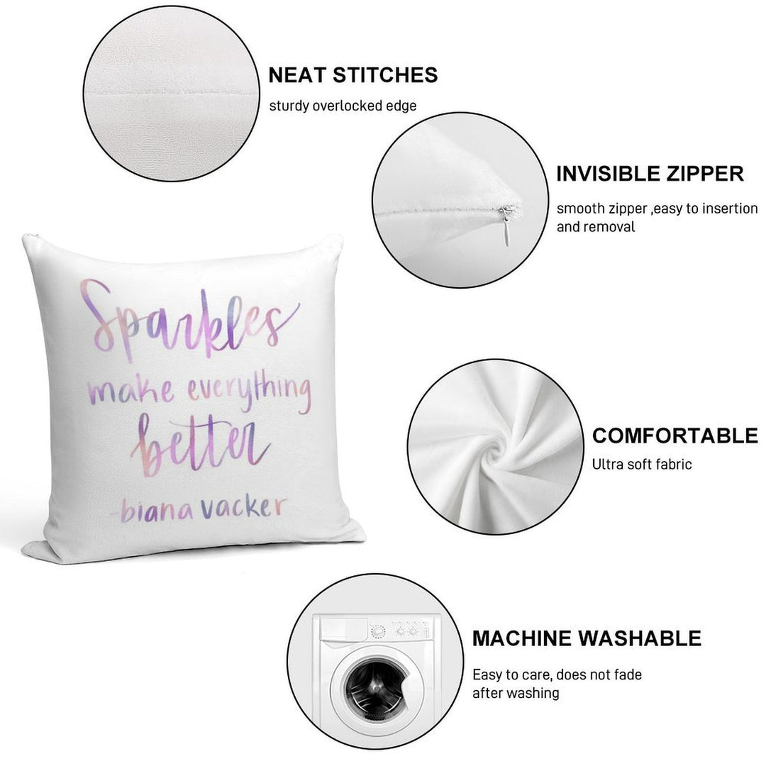 Sparkles Make Everything Better Soft Ultra-Soft Texture Throw Pillow