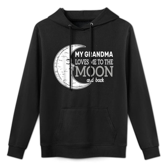 My Grandma Loves Me To The Moon And Back Kids Girl Boy Durable Construction Hoodie