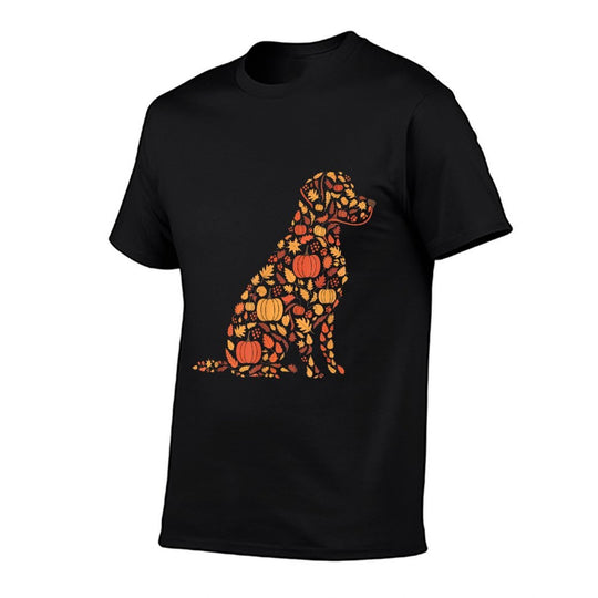 Labrador Retriever Fall Dog Autumn Leaves Thanksgiving  Odor-resistant T-Shirt