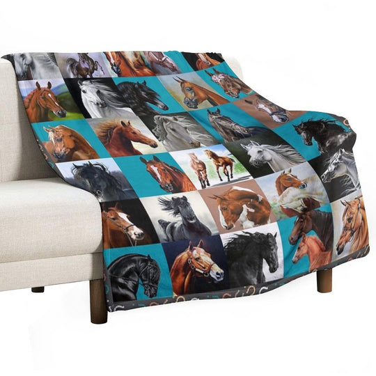 Horse Blanket Gift-ready Throw Blanket