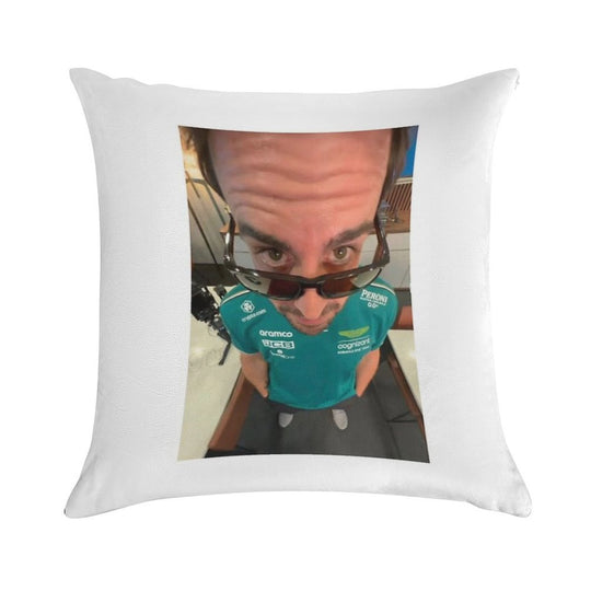 Fernando Alonso Soft Shrink-Resistant Throw Pillow