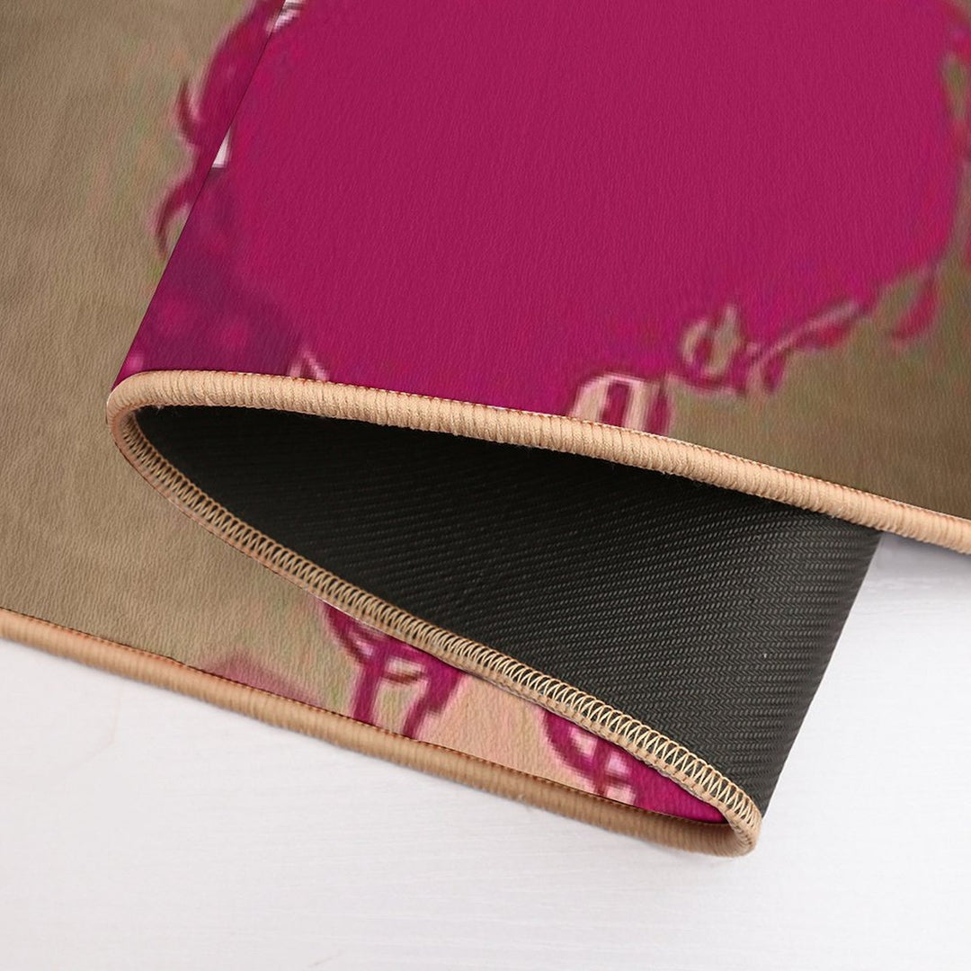 Burgundy Dress  Easy Maintenance Bath Mat