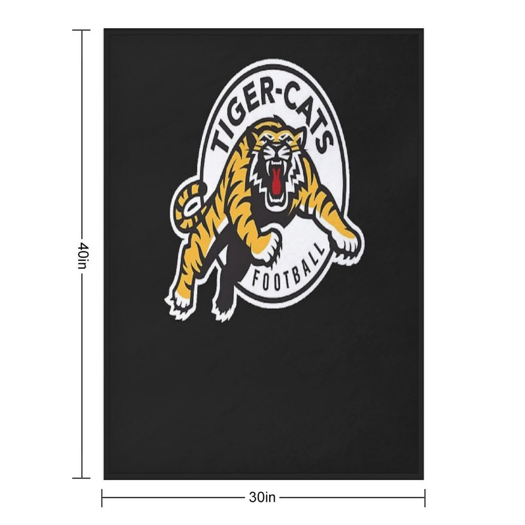 Hamilton Tiger Cats Cfl Logo Premium Throw Blanket