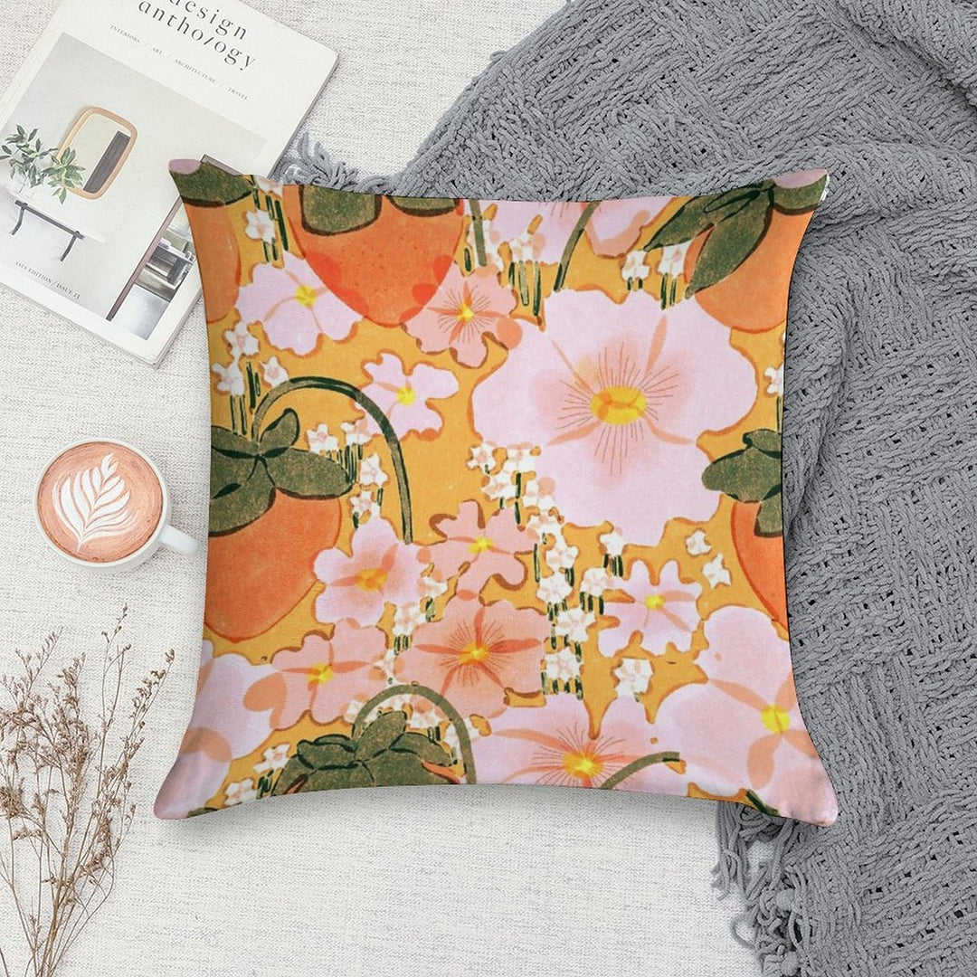 Strawberry Fields II Soft Decorative Cover Throw Pillow