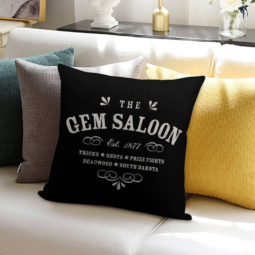 The Gem Saloon, Deadwood Soft Easy Maintenance Throw Pillow