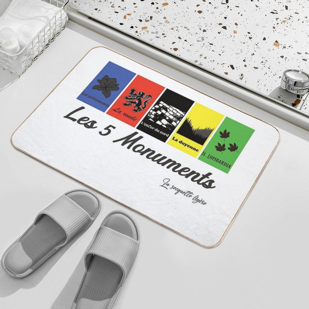 The 5 Cycling Monuments  Easy To Clean Bath Mat