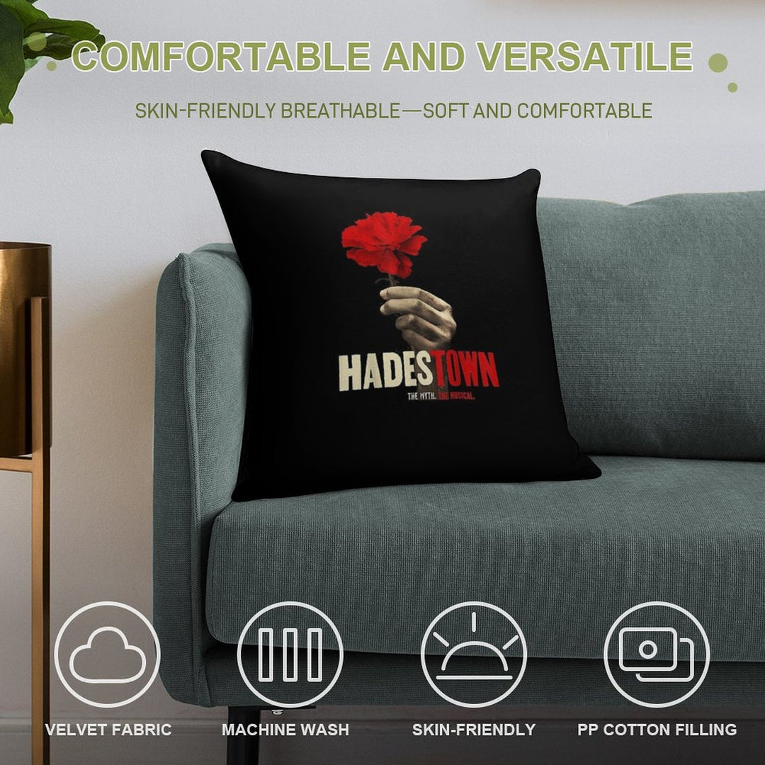 Hadestown - Hadestown Flower - Hadestown The Musical Classic T-Shirt Soft Short Plush Fabric Throw Pillow