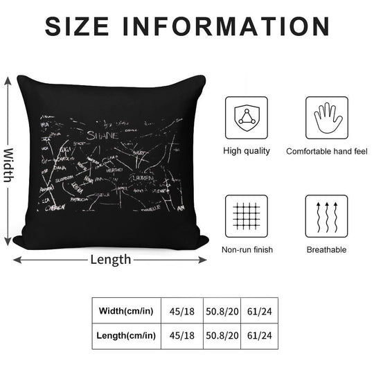 The L Word Chart Soft Short Plush Fabric Throw Pillow
