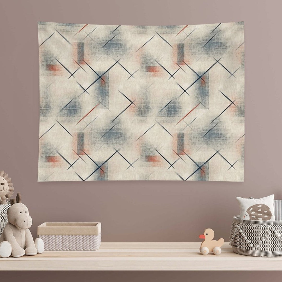 Retro Abstract Geometric Pattern – Mid Century Modern Art Tapestry