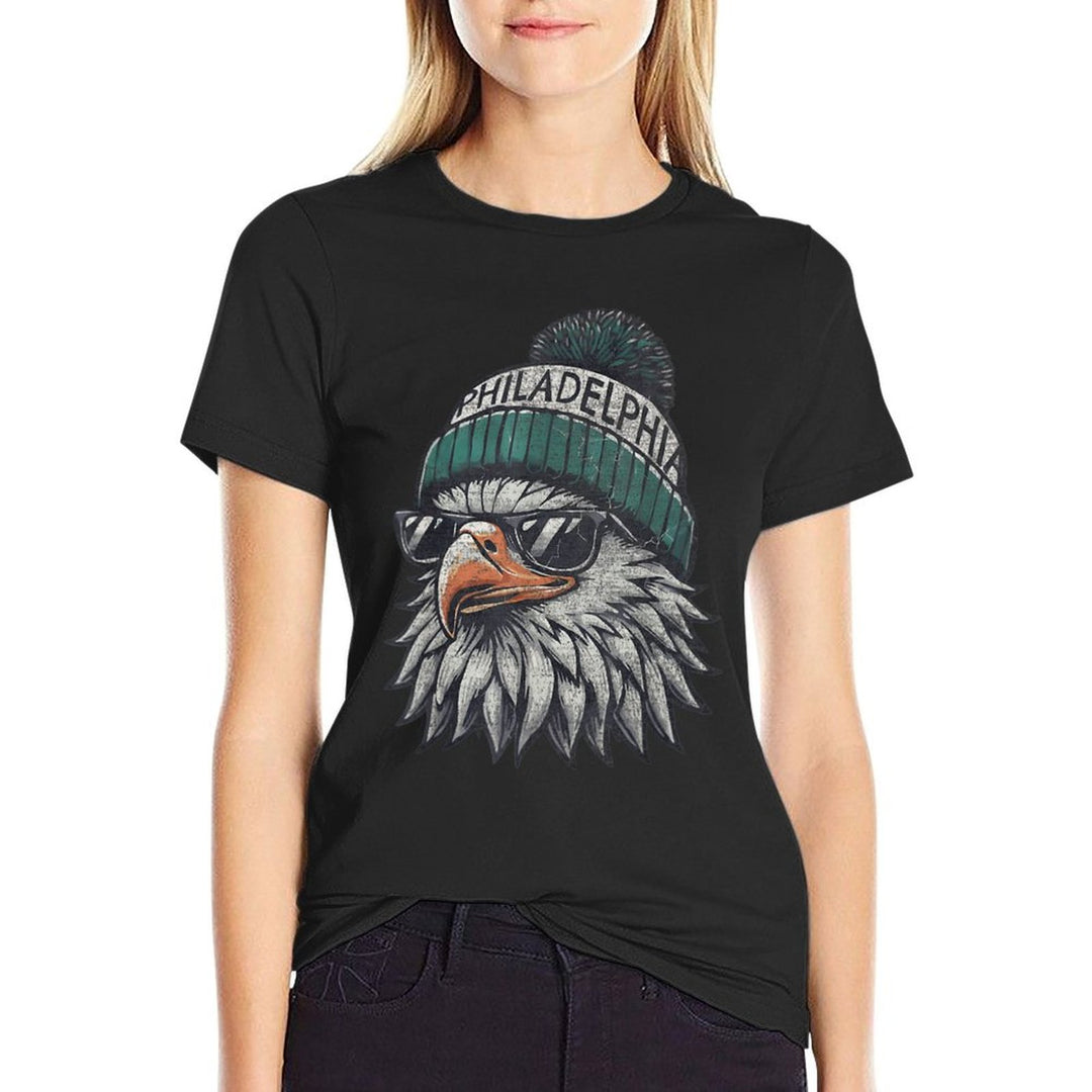 Vintage Eagle with Sunglasses Men Women Kids Cool  Cotton T-Shirt