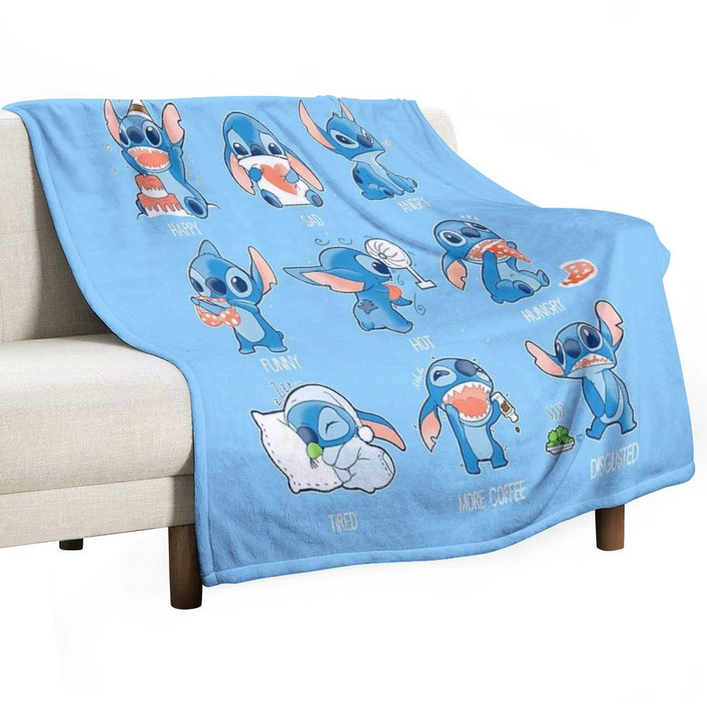 Stitch Emoticon! Anti-pilling Throw Blanket