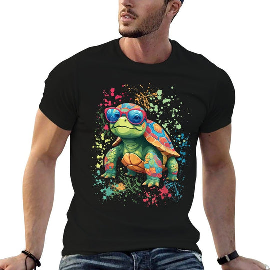 Turtle Colorful Turtle Outfit Mens Turtle Lover Turtle  Odor-resistant T-Shirt
