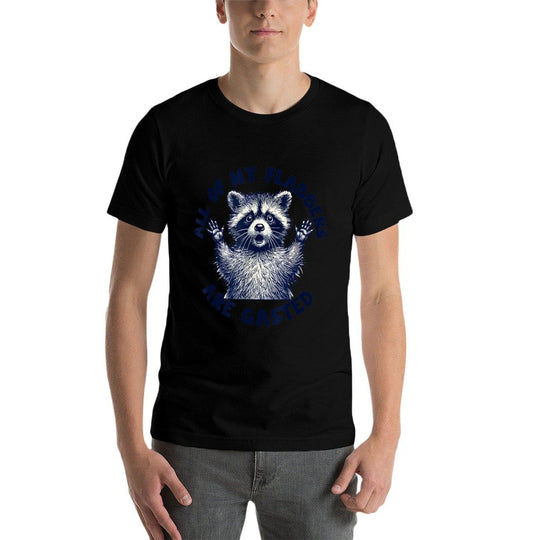 All of My Flabbers Are Gasted Funny Raccoon Meme  Rolled Sleeves T-Shirt