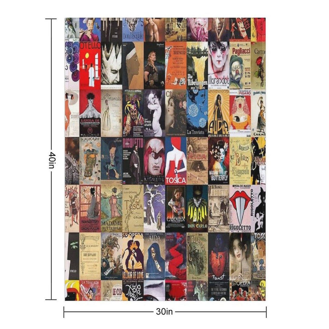 Opera Machine-washable Throw Blanket