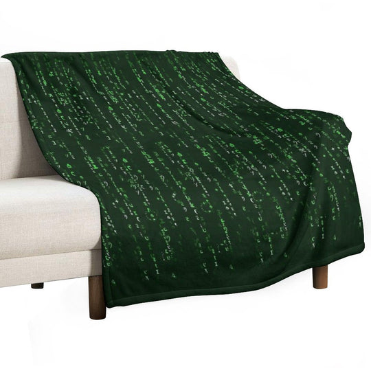 The Matrix Code (transparent) Shrink-resistant Throw Blanket