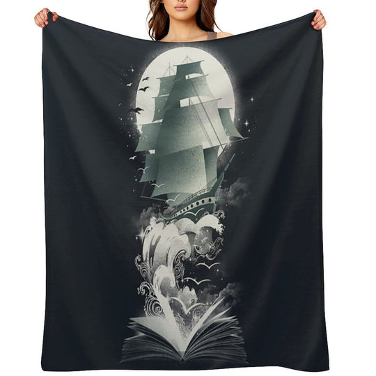 Book of Adventures Quick-dry Throw Blanket