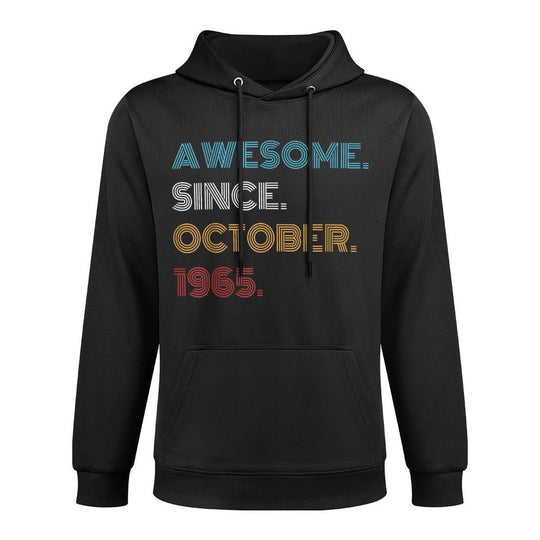 60 Years Old Awesome Since October 1965 60th Birthday Moisture-Wicking Hoodie