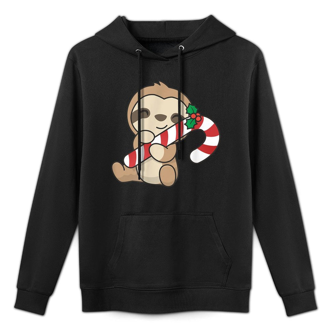 Sloth Christmas Candy Cane Cute Sloth All-Day Comfort Hoodie