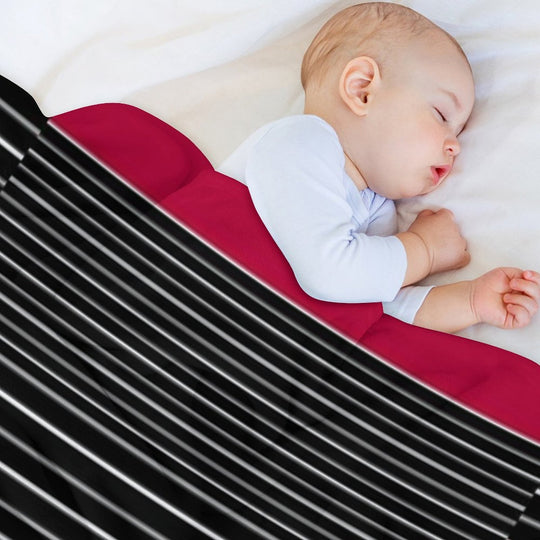 Striped Simple Red , Gray , White Pattern SPORTCLUB All-season Throw Blanket