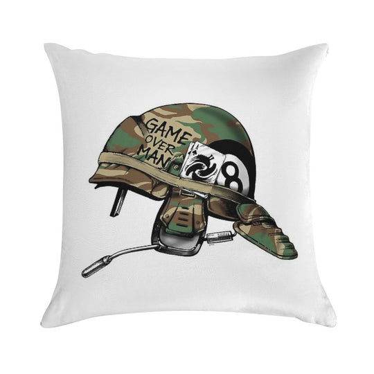 Game Over, Man! Soft Shrink-Resistant Throw Pillow