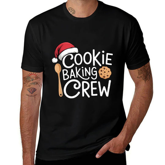 Matching Christmas Pajamas for Family Cookie Baking Crew  Easy-care T-Shirt