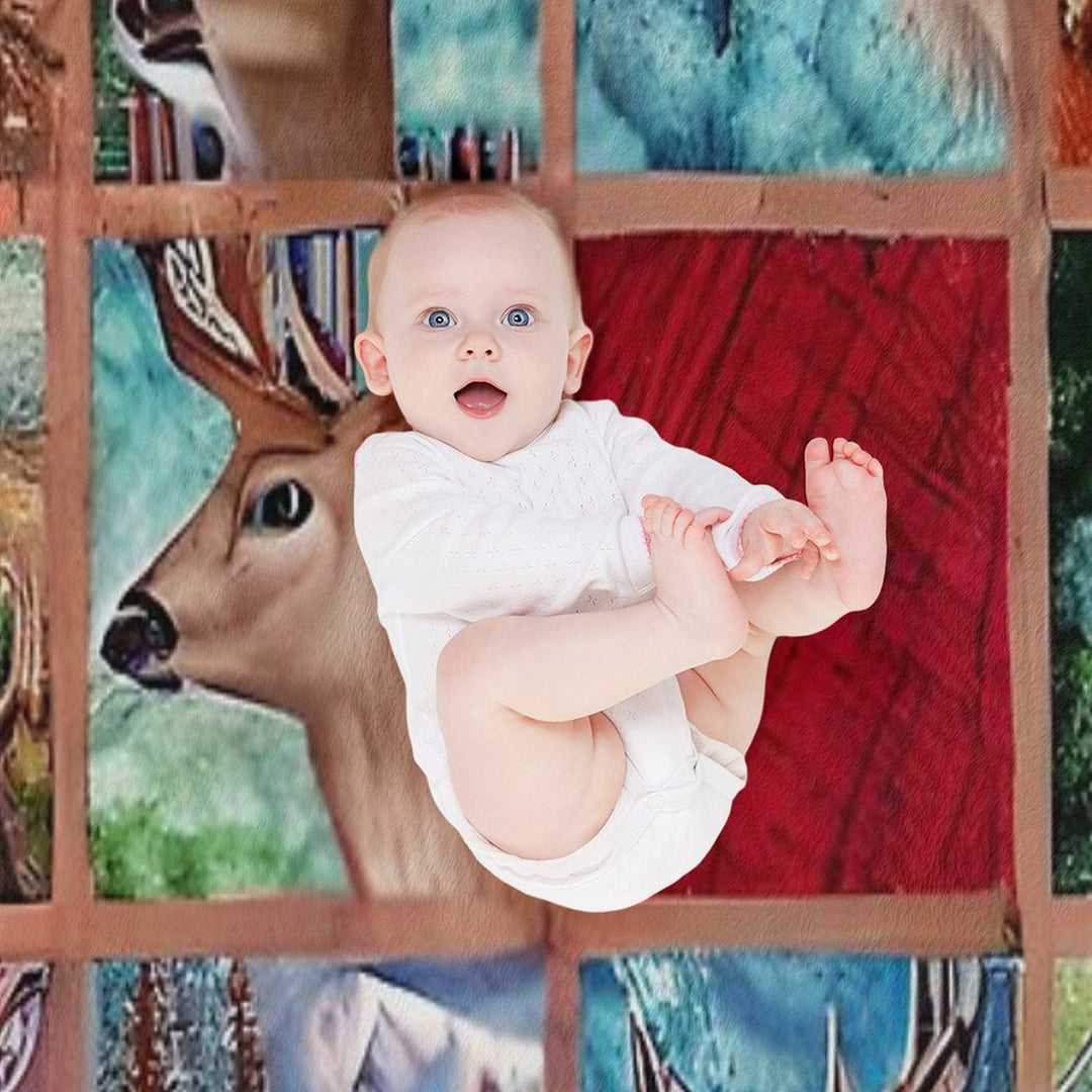 Country Quilt Simulated Quilt Patches Pattern Versatility Throw Blanket