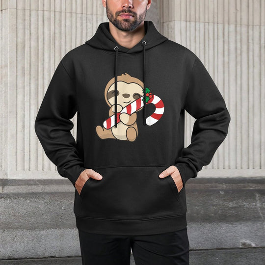Sloth Christmas Candy Cane Cute Sloth All-Day Comfort Hoodie