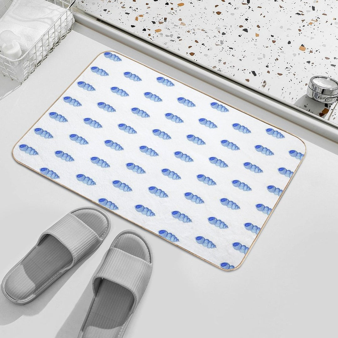 Watercolor Shell by Charlotte Canzano  Slip-Resistant Bath Mat