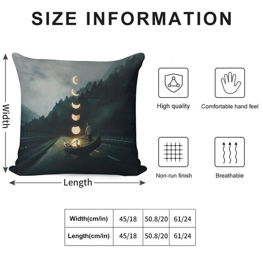 Moon Ride Soft Warmth Comfort Throw Pillow